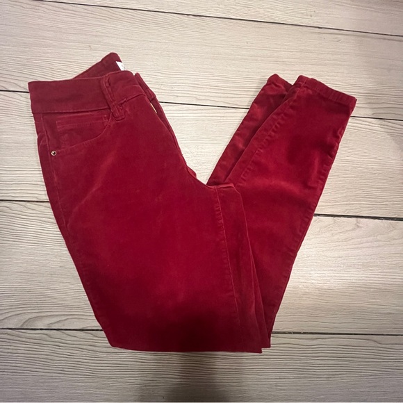 High rise red petite corduroy pants - Picture 1 of 3